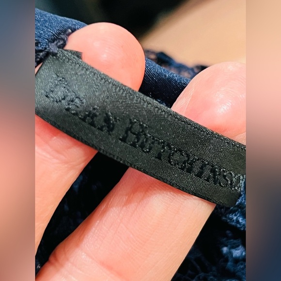 DEAN HUTCHINSON long sleeve midi dress size S/M fits dark blue color - Picture 5 of 14